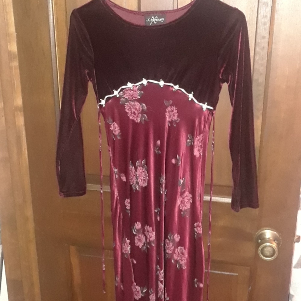 Maroon Velvet dress